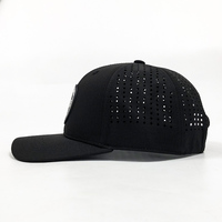 Casquettes de baseball en nylon perforées au laser de haute qualité, logo en silicone personnalisé, unisexe, imperméable, casquette de golf, casquette de baseball