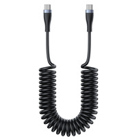 Câble de charge rapide rétractable Carplay 5A pour téléphone portable Android Type-C, câble de données pour voiture QC/FCP/AFC