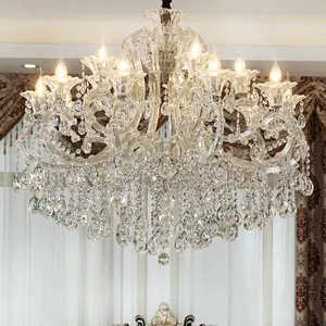 Manufacturers wholesale European villa crystal chandelier hotel large ceiling candle lamp Maria Theresa K9 crystal lamp