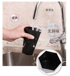 سلة مهملات بلاستيكية جديدة للسيارة مع غطاء، حاوية تخزين للكونسول، سلة قمامة صغيرة للسيارة والمنزل - Product Image 6