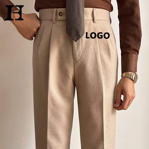<span class=keywords><strong>Pantalones</strong></span> de Vestir para Hombre, de Color Sólido, para Exteriores, Corte Recto, <span class=keywords><strong>Pantalones</strong></span> Formales para Traje de Negocios - Product Image 1