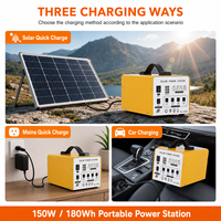 Générateurs d'énergie 180Wh 150W à prix de gros, boîte de stockage lithium-ion, kit solaire mobile pour la photographie et le vlogging professionnels