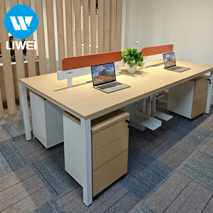 Escritorio de Estación de Trabajo Moderno con Partición <span class=keywords><strong>y</strong></span> Cubículo, Estructura de Acero Laminado en Frío, Muebles de Oficina, <span class=keywords><strong>Mesa</strong></span> de Estaciones de Trabajo de 2, 4, 6 <span class=keywords><strong>y</strong></span> 8 Plazas - Product Image 1