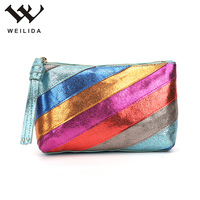 Weilida – Nouvelle Trousse de Voyage Imperméable pour Femme en Cuir PU, Pochette Cosmétique Tendance avec Motif Lettres et Fermeture Éclair