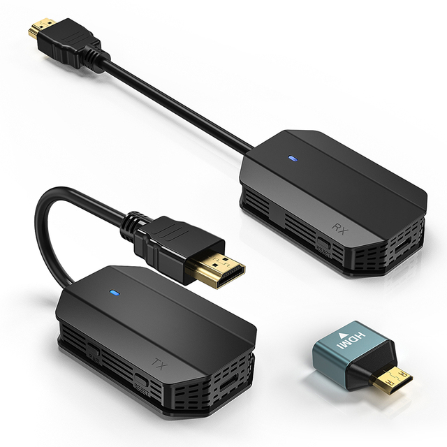30m Wireless HD Video Transmission Kit Durable Shell Transmitter Receiver for Office TV