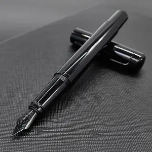 JD-002 pulpen logam hitam matte bisnis kustom pulpen iklan untuk hadiah konferensi