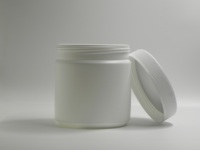 Bouteille Pharmaceutique en HDPE Sans BPA de 500 ml, Contenant en Plastique Blanc avec Bouchon à Vis Personnalisé pour Médicaments, Capsules, Vitamines en Poudre, Chocolat