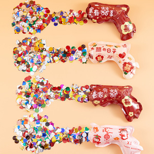 Handheld Confetti Cannon Wedding Prop Plastic Non Toxic Rectangle Shape For Wedding Engagement Procession Photo Props - Product Image 2