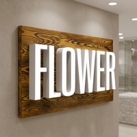 Enseigne Lumineuse LED Personnalisée en Acrylique 3D pour Salons, Bâtiments et Mariages – Logo et Nom de Votre Entreprise