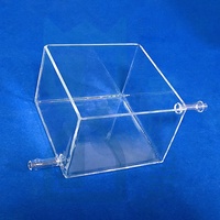 Plateaux en verre de quartz résistants aux hautes températures 1200°C et à la corrosion, récipients en verre de quartz