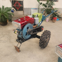 Motoculteur diesel 2 roues motrices 10HP 22HP, avec cultivateur rotatif et machine à liser, à vendre