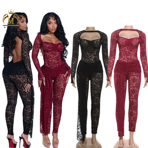 Tute Aderenti <span class=keywords><strong>Sexy</strong></span> da Donna con Parte Inferiore Abbinata, Completi Due Pezzi Bodycon, <span class=keywords><strong>Abbigliamento</strong></span> Femminile Seducente - Product Image 2