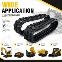 Chenilles en caoutchouc noir 150x60x32 pour machines de construction et agricoles
