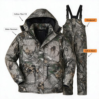 Veste d'hiver matelassée respirante pour homme, vêtements de chasse pour homme, veste de pêche avec masque, ensemble de veste en cuir pour femme, tissu camouflage