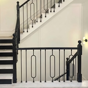 Lan can cầu thang hiện đại, tay vịn cầu thang hiện đại, tay vịn cầu thang, tay vịn thép hình vuông, phụ kiện tay vịn - Product Image 6