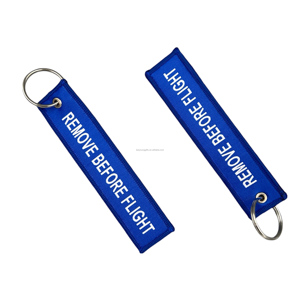 Porte-clés personnalisé en tissu brodé avec logo sur mesure, en métal, portable, pour la vente en gros - Product Image 1