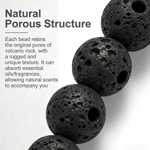 Perles en <span class=keywords><strong>pierre</strong></span> <span class=keywords><strong>de</strong></span> <span class=keywords><strong>lave</strong></span> naturelle en gros, 4/6/8/10/12/14/16 mm, perles rondes en <span class=keywords><strong>pierre</strong></span> <span class=keywords><strong>de</strong></span> <span class=keywords><strong>lave</strong></span> pour <span class=keywords><strong>la</strong></span> fabrication <span class=keywords><strong>de</strong></span> bracelets/colliers - Product Image 2