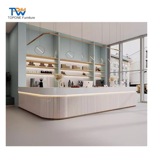 Comptoir de salon de thé en acier inoxydable Pioneer avec design de bar à thé à bulles - Product Image 6