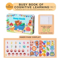 Livre d'activités Montessori pour tout-petits : Éducatif, en papier, à coller, silencieux, pour l'apprentissage cognitif, avec correspondances, réutilisable et adhésif