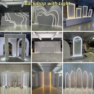 Fondo de Boda Acrílico Personalizado de Fábrica LEDA, Fondo de PVC 3D para Decoración de Escenarios de Eventos de Boda - Product Image 5