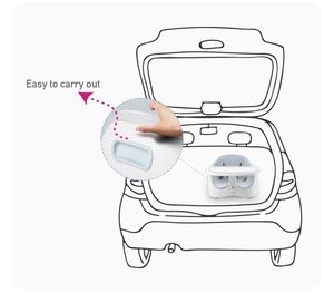 <span class=keywords><strong>Chaise</strong></span> haute multifonctionnelle portable pour bébé Purorigin, siège <span class=keywords><strong>rehausseur</strong></span> en plastique, table à manger avec plateau et coussin pour les voyages - Product Image 4