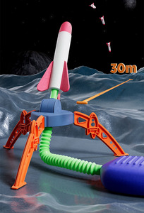 Nouveau Lanceur de Fusées à Pédale pour Enfants, Jouet de Parc d'Attractions Extérieur, Fusée en Mousse qui S'envole avec Lumière - Product Image 4