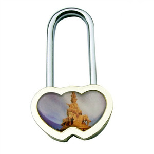 YH1036 Candado <span class=keywords><strong>de</strong></span> Latón Antirrobo con Forma <span class=keywords><strong>de</strong></span> Corazón Grabado, Candado con Forma <span class=keywords><strong>de</strong></span> Corazón para Joyería y Manualidades - Product Image 4