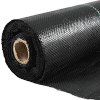 Tapis de contrôle des mauvaises herbes agricoles en Pp noir, 85 g/m², couverture de sol en Pp, tapis de mauvaises herbes en rouleau pour serre de jardin
