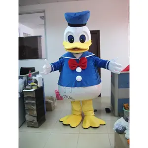 Hengyue yetişkin boyutu yürüyüş giyen karikatür Daffy ördek maskot kostüm kız arkadaşı Duffy ördek maskot kostüm