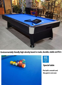 Table de <span class=keywords><strong>billard</strong></span> Oulan P0 7FT avec système de retour automatique des billes, matériau du coussin en MDF, coins de rail en ABS, niveleurs de pieds réglables - Product Image 3