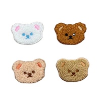 Patchs thermocollants en chenille brodés tête d'ours mignonne pour chapeaux et vêtements – Vente en gros