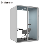 Cabine de bureau isolée acoustiquement cabine intérieure pour deux personnes facile à assembler dosettes de bureau mobiles avec contrôleur intelligent