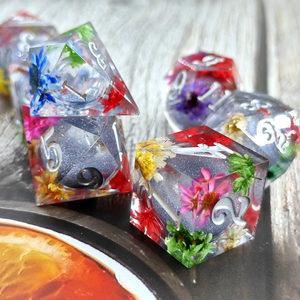 Dungeons &amp; Dragons Clear Glitter Polyhedral Resin <strong>Dice</strong> DND RPG 7 Board Game <strong>Dice</strong> Styles Per <strong>Set</strong> Pieces Colorful <strong>Colors</strong> Liquid Fl - Product Image 4