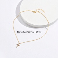 Offre Spéciale mode diamant pleine croix filles collier femmes clavicule chaîne pendentif en or filles plein diamant pendentif à breloque collier