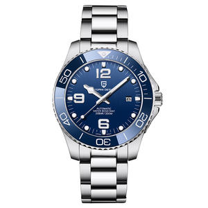 Reloj Mecánico Automático de Acero Inoxidable para Hombre Berjani, Resistente al Agua, Esfera Analógica, Cierre Plegable de 13 mm - Product Image 5