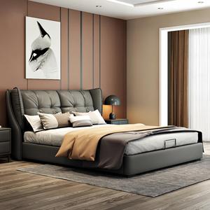 Tăng hiện đại ý Giường da cao cấp gỗ khung giường bốn Poster khách sạn Vua Kích thước khung giường sang trọng - Product Image 2