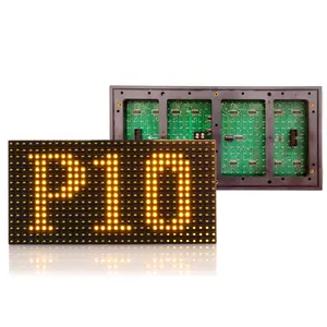 Módulo de pantalla led para exteriores, tablero de mensajes de 320x160mm, panel de señales LED HUB12, color amarillo, P10