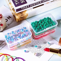 Boîte en plastique transparente pour collecter de petits objets, cartes, bijoux, couvercle de boîte de rangement réutilisable, mini boîte de voyage