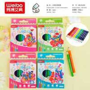 12 Color Short Colored Pencils 5.0mm Lead Diameter Digital Printing School Office Supplies - Product Image 3