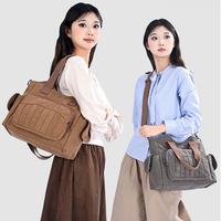Tas Selempang Kanvas Multifungsi Fuliya Custom Logo, Kapasitas Besar, untuk Wanita, Cocok untuk Perjalanan, Kerja, dan Penggunaan Sehari-hari