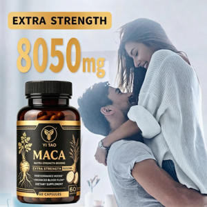 Capsules de Maca 8050mg Extra Fortes, Complément Énergétique Masculin, Favorise la Santé Reproductive, les Performances, l'Humeur et la Circulation Sanguine, 60 Comprimés - Product Image 4