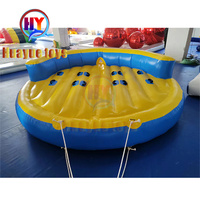 Raft gonflable géant en forme de beigne / Bateaux rapides gonflables, tube remorquable aquatique, canapé UFO remorquable pour le ski nautique
