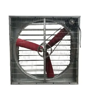 Small Shutters Easy Opening Greenhouse Poultry Heavy Hammer Exhaust Cooling Fan with Red Blades