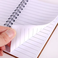 Notes autocollantes avec logo personnalisé Couverture en papier kraft Mini bloc-notes avec stylo