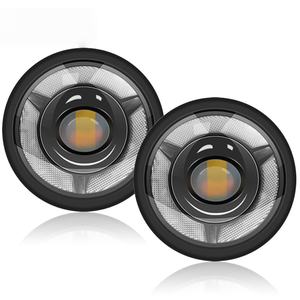 Nouvel arrivage : Phare LED 5,75 pouces avec anneau halo, 12V, étanche, 50W, 5000 Lumens, 6000-6500K, ampoule H4, ajustement universel pour la conduite - Product Image 1