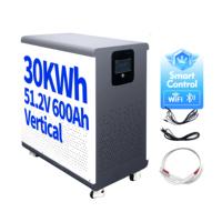 Batterie solaire au lithium LiFePO4 2026 16KW 8000 cycles 300Ah 51.2V 15kWh avec onduleur hybride et WiFi pour stockage d'énergie domestique