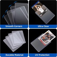 Porte-cartes PVC 35pt 3" x 4" ultra transparent pour cartes à collectionner, Top Loader pour cartes Pokémon