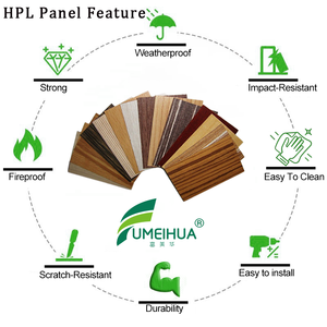 Lámina Laminada <span class=keywords><strong>HPL</strong></span> Impermeable con Acabado de Madera - Product Image 3