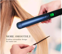 Lisseur de cheveux en céramique ionique avec écran LED, 6 réglages de température, chauffage rapide MCH, double tension, vibration, qualité salon