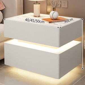 Comodino Intelligente per Camera da Letto, Tavolino con Ricarica Wireless e Bluetooth, Serratura con Password e Cassetti in Legno - Product Image 6